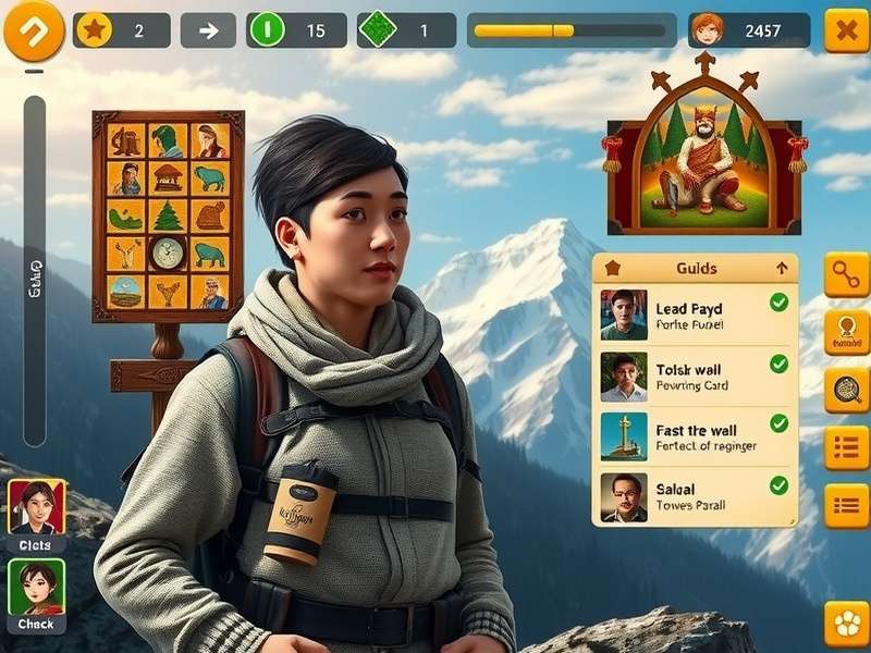 Gleeful Trail social features and guild system